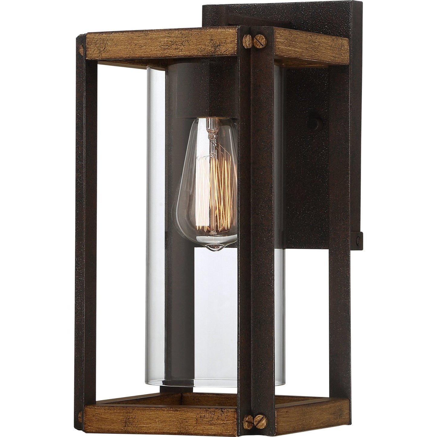 UQL1503 Modern Outdoor Wall Light, 13.25"H x 6.75"W, Antique Black Finish, Suffolk Collection