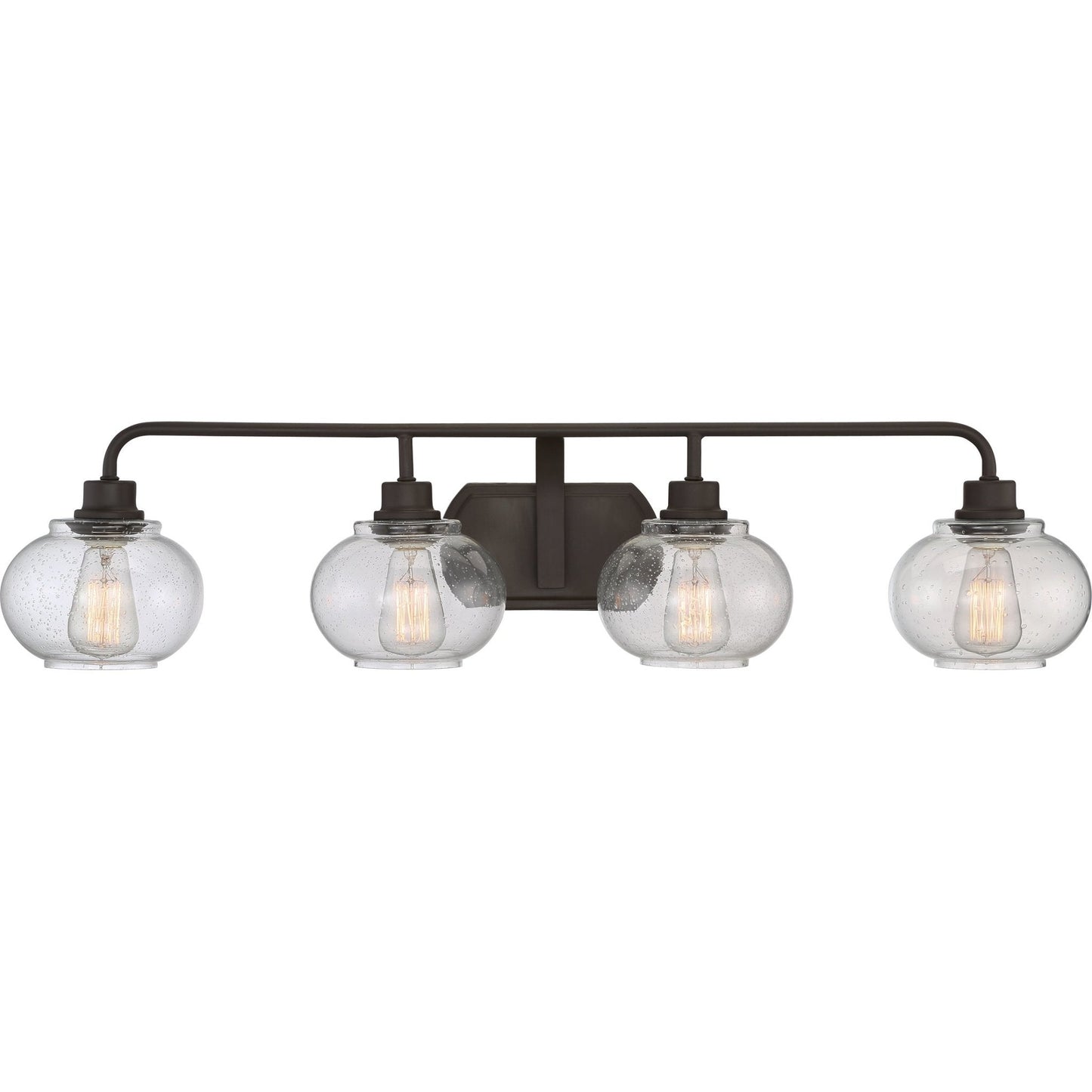 UQL3422 Utilitarian Bath Vanity Light, 8.25"H x 36.25"W, Black Bronze Finish, Clearwater Collection