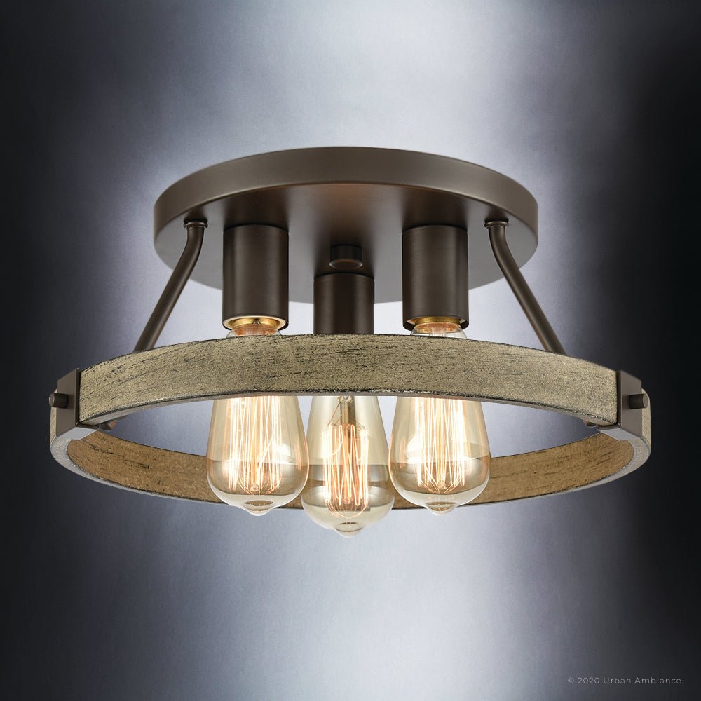 UEX2110 New Traditional Ceiling Light 6''H x 14''W, Oil Rubbed Bronze Finish, Artesia Collection