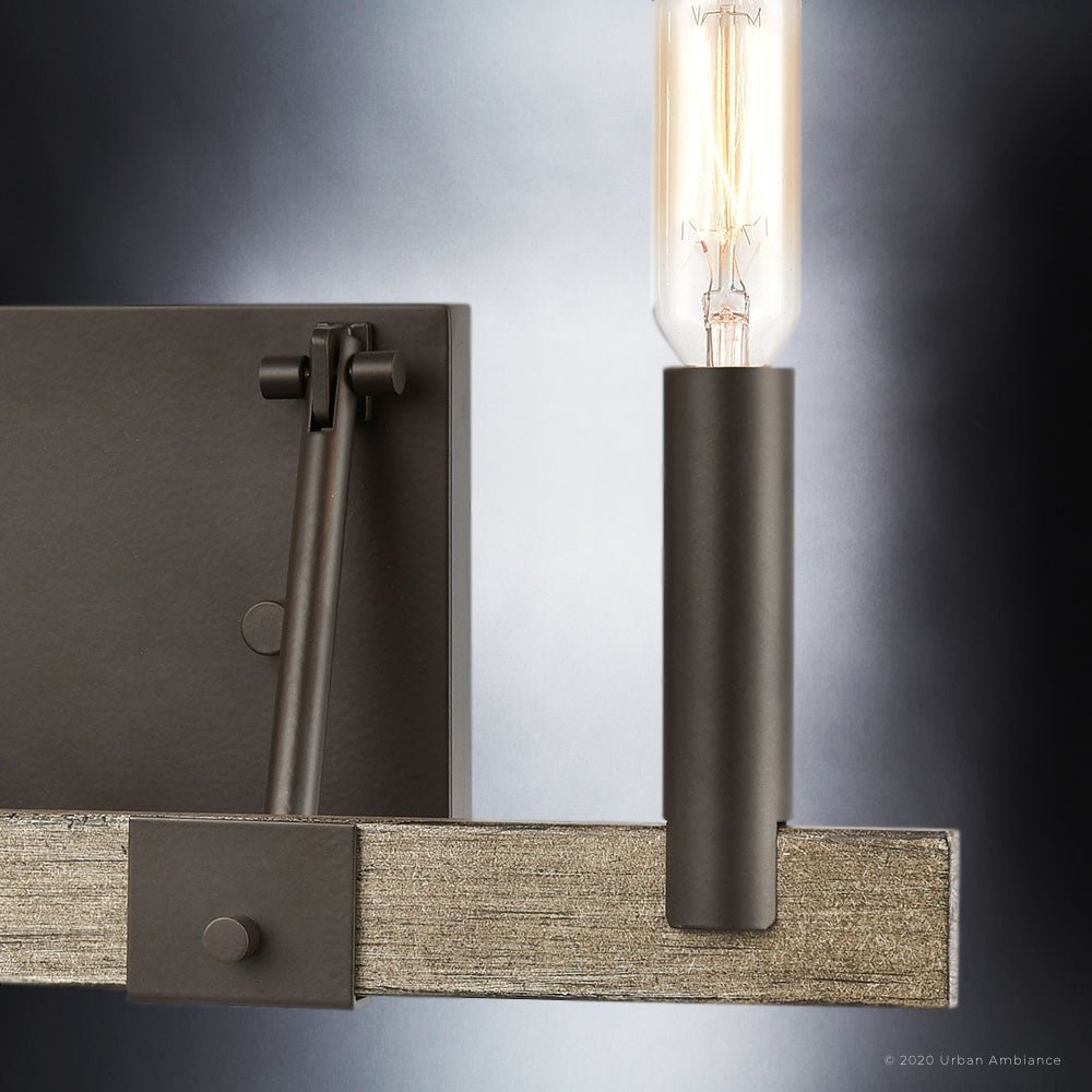 UEX2118 New Traditional Bath Light 5''H x 14''W, Oil Rubbed Bronze Finish, Artesia Collection