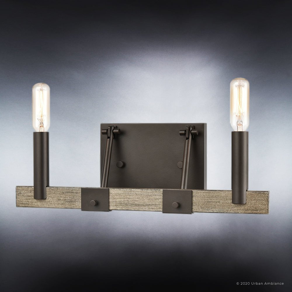 UEX2118 New Traditional Bath Light 5''H x 14''W, Oil Rubbed Bronze Finish, Artesia Collection