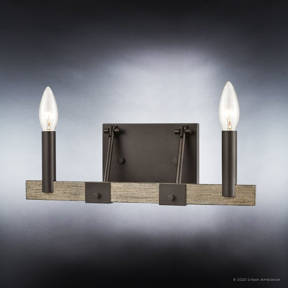 UEX2118 New Traditional Bath Light 5''H x 14''W, Oil Rubbed Bronze Finish, Artesia Collection