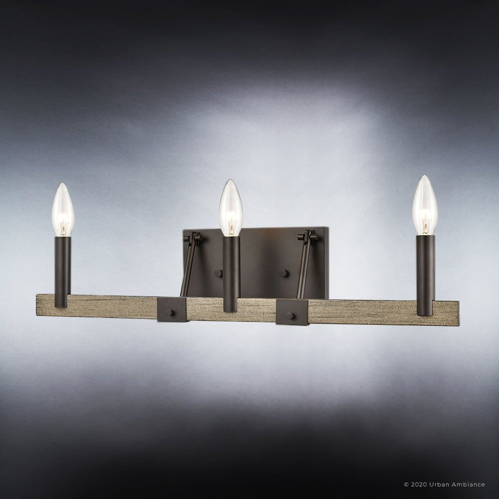 UEX2119 New Traditional Bath Light 5''H x 22''W, Oil Rubbed Bronze Finish, Artesia Collection