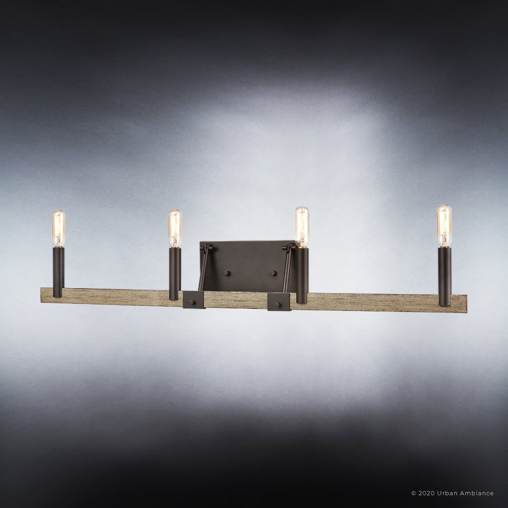 UEX2120 New Traditional Bath Light 5''H x 32''W, Oil Rubbed Bronze Finish, Artesia Collection