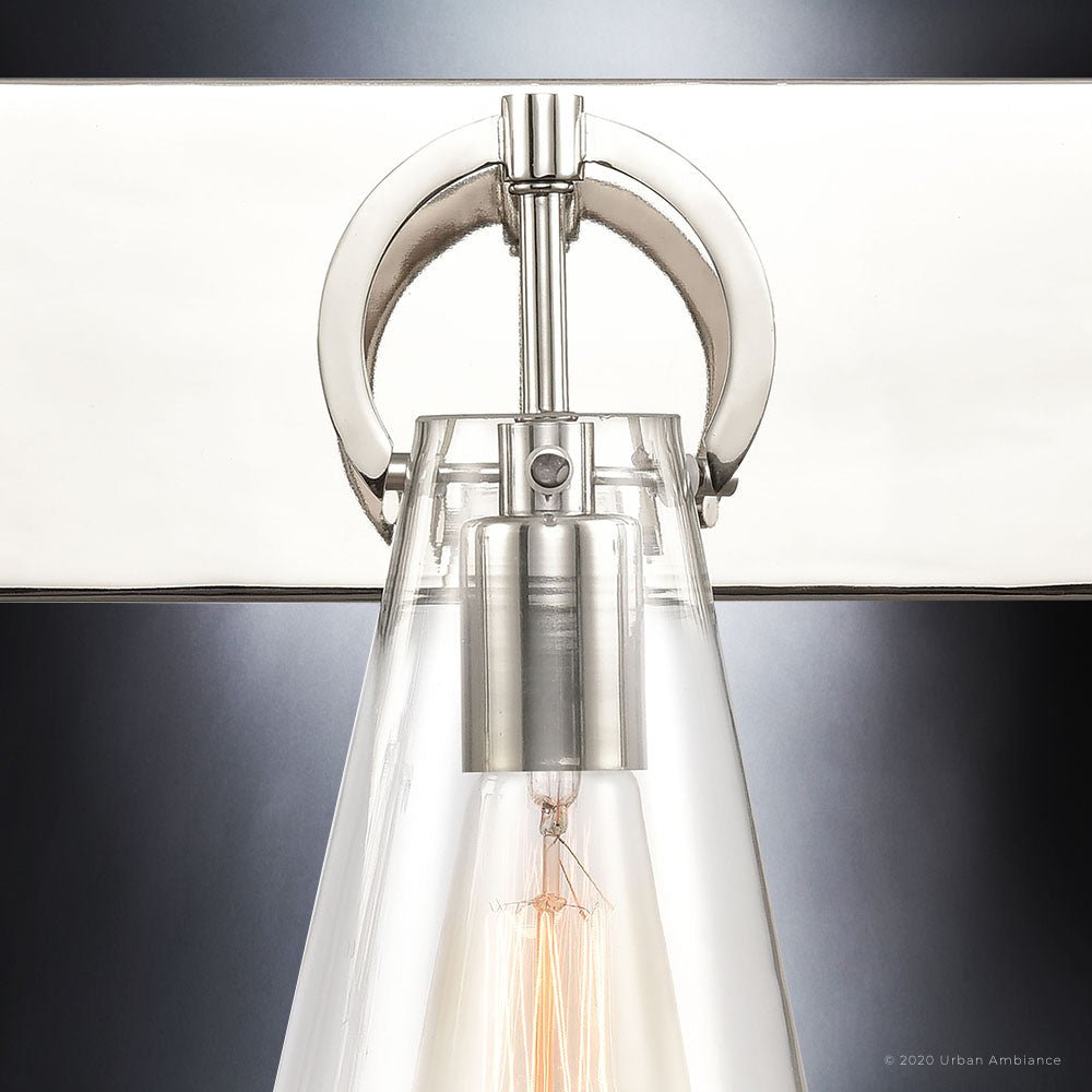 UEX2542 New Traditional Bath Light 10''H x 23''W, Polished Nickel Finish, Irvine Collection