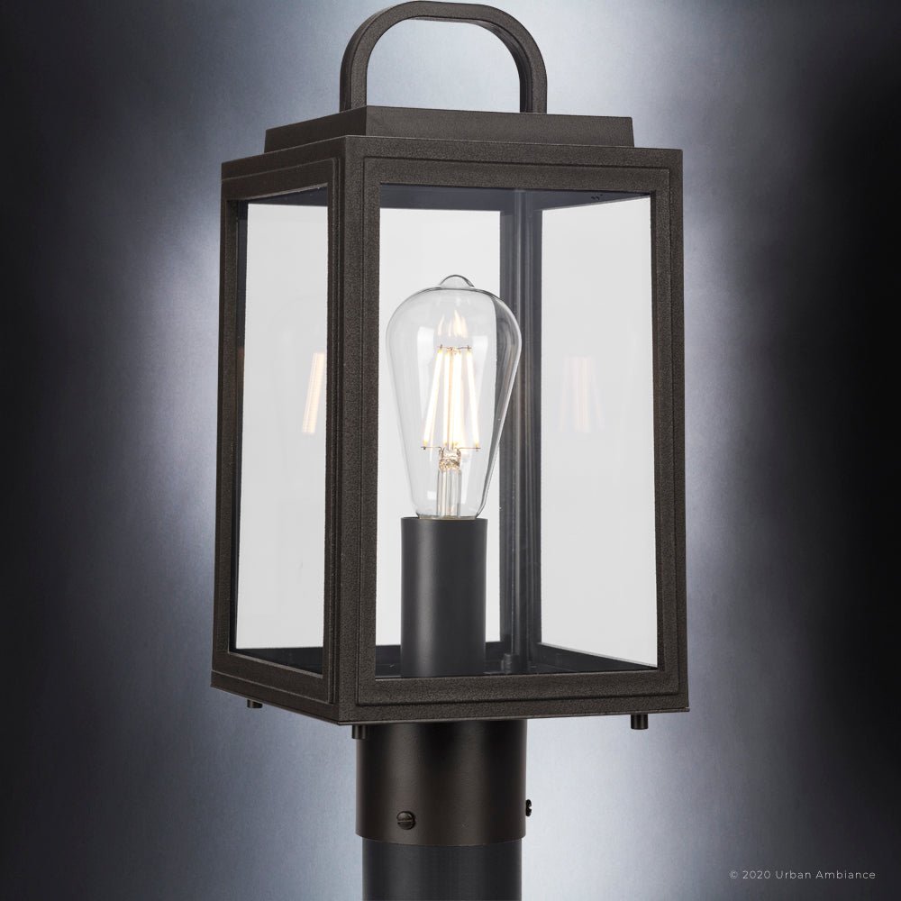 UHP1384 Farmhouse Outdoor Post Light 15.625''H x 7''W, Olde Bronze Finish, Macon Collection