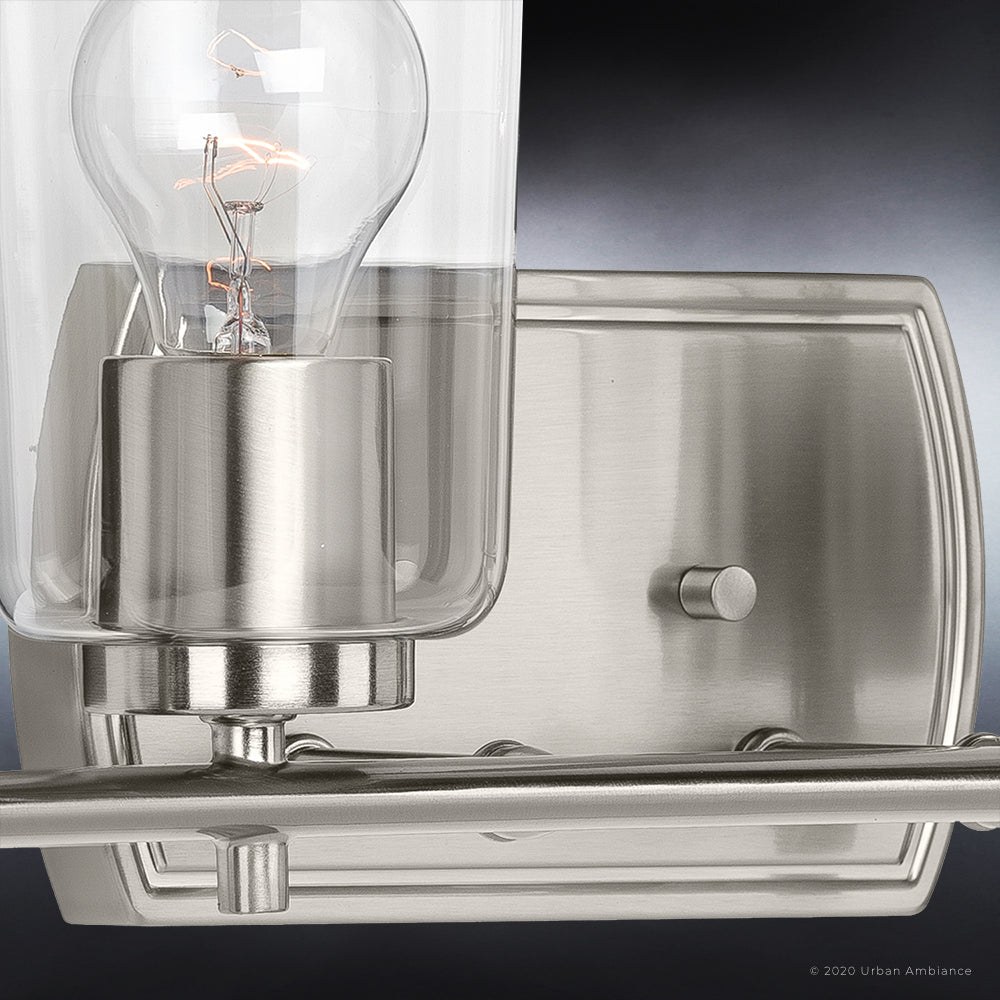 UHP4143 Traditional Bath Light 7.625''H x 32''W, Brushed Nickel Finish, Esperance Collection