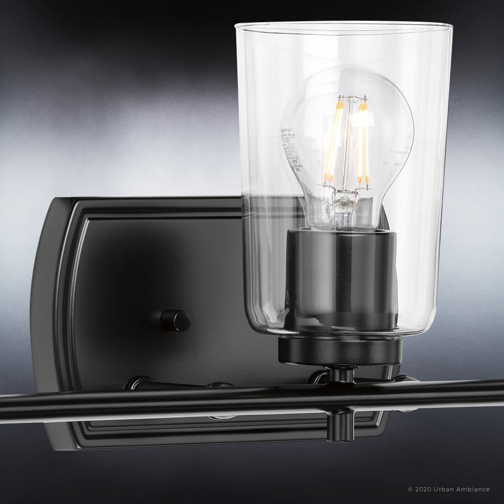 UHP4156 Traditional Bath Light 7.625''H x 23''W, Midnight Black Finish, Esperance Collection