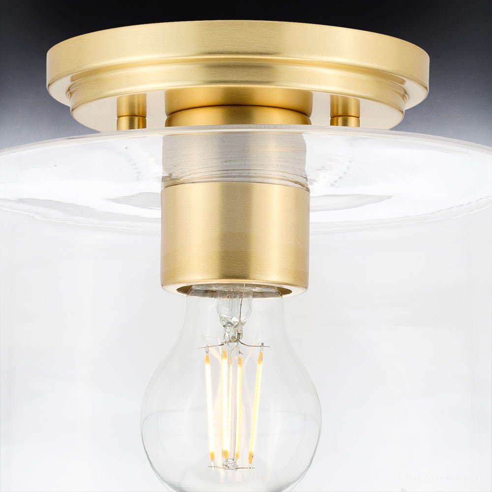 UHP4160 Traditional Ceiling Light 7.375''H x 8.625''W, Satin Gold Finish, Esperance Collection