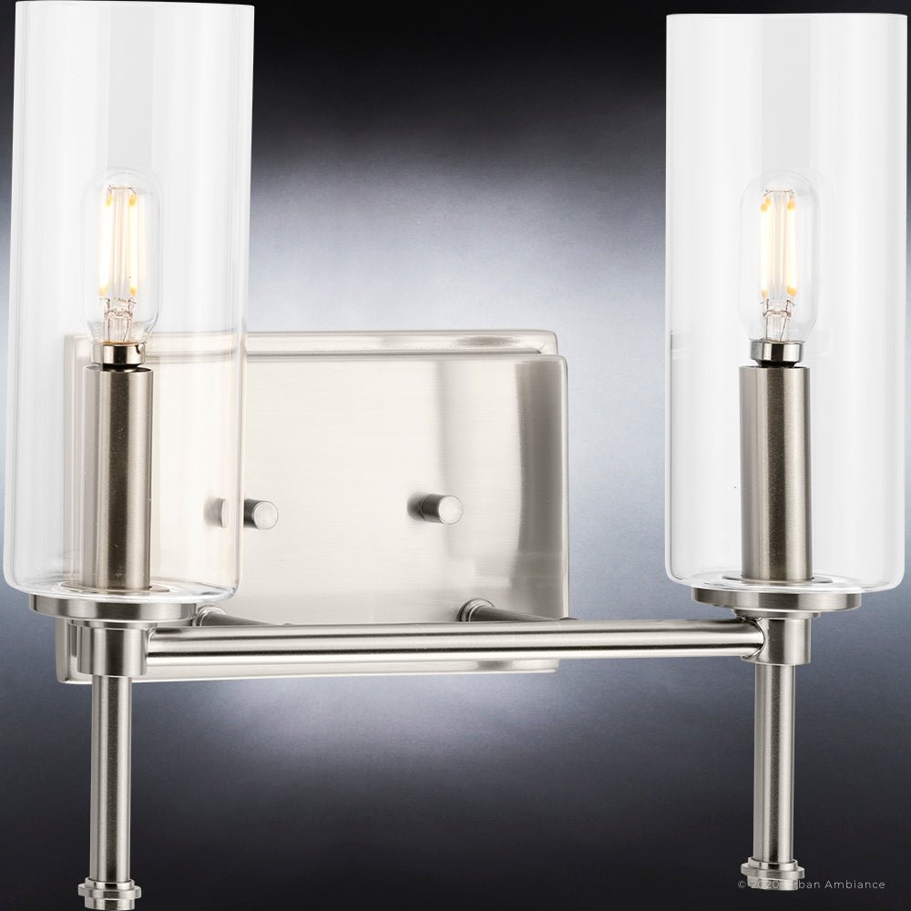 UHP4221 Contemporary Bath Light 11.5''H x 12.5''W, Brushed Nickel Finish, Parkes Collection