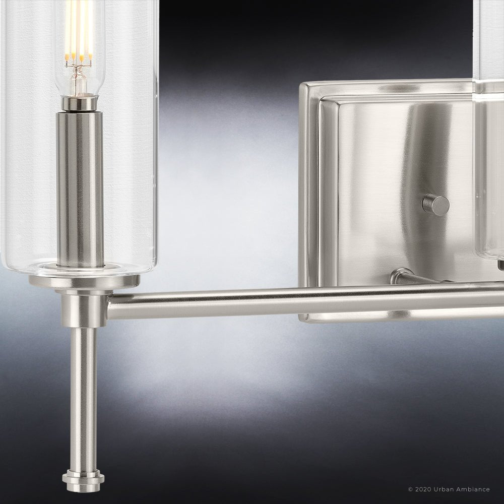 UHP4222 Contemporary Bath Light 11.5''H x 22.125''W, Brushed Nickel Finish, Parkes Collection