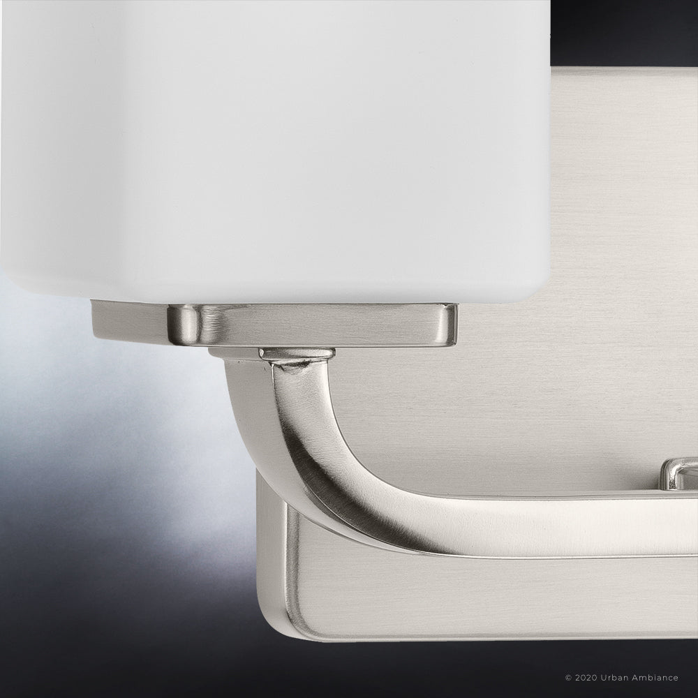 UHP4321 Contemporary Bath Light 8.5''H x 13.5''W, Brushed Nickel Finish, Louisville Collection