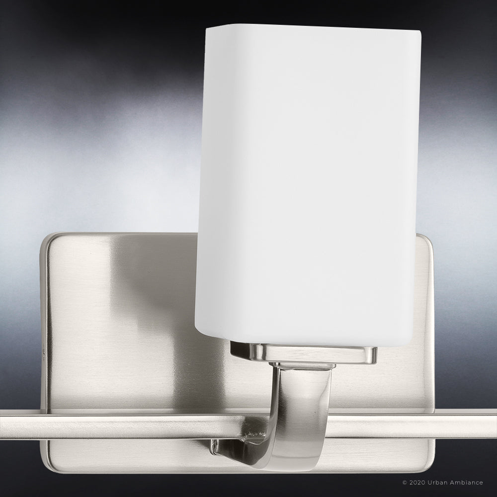 UHP4322 Contemporary Bath Light 8.5''H x 23.5''W, Brushed Nickel Finish, Louisville Collection