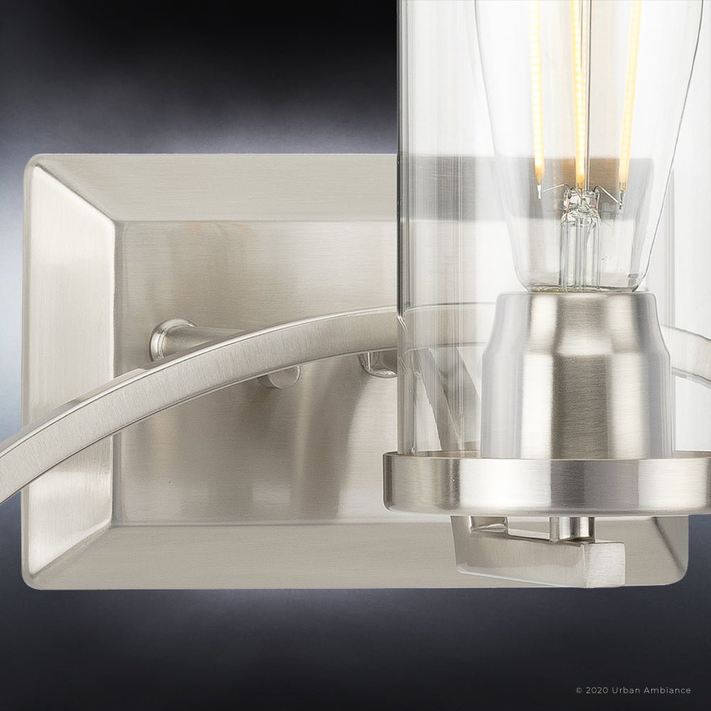 UHP4362 Contemporary Bath Light 8''H x 24''W, Brushed Nickel Finish, Mesa Collection