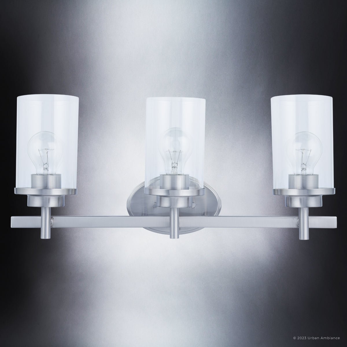 ULB2041 New Traditional Bath Light, 10''H x 21''W, Brushed Nickel Finish, Istria Collection