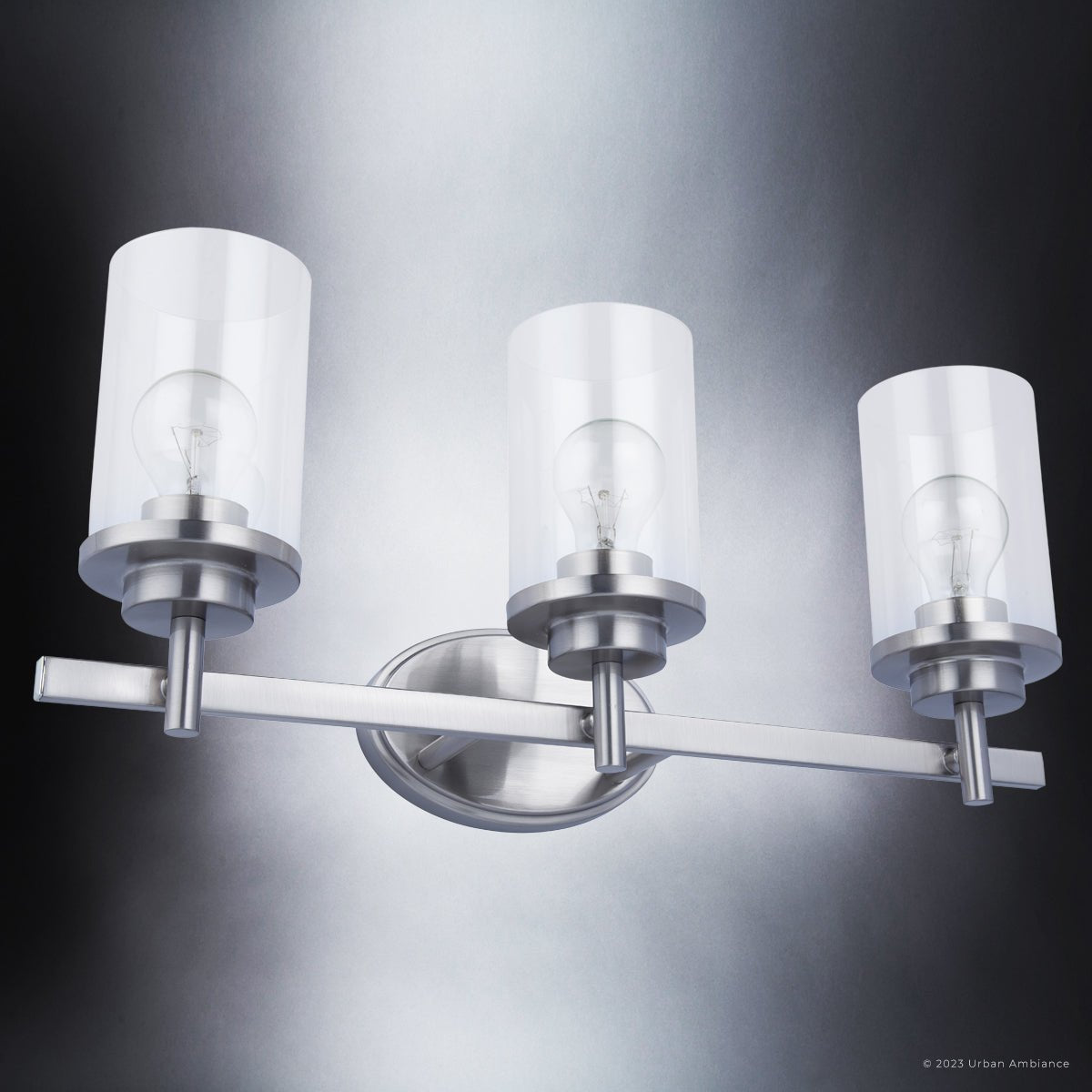 ULB2041 New Traditional Bath Light, 10''H x 21''W, Brushed Nickel Finish, Istria Collection