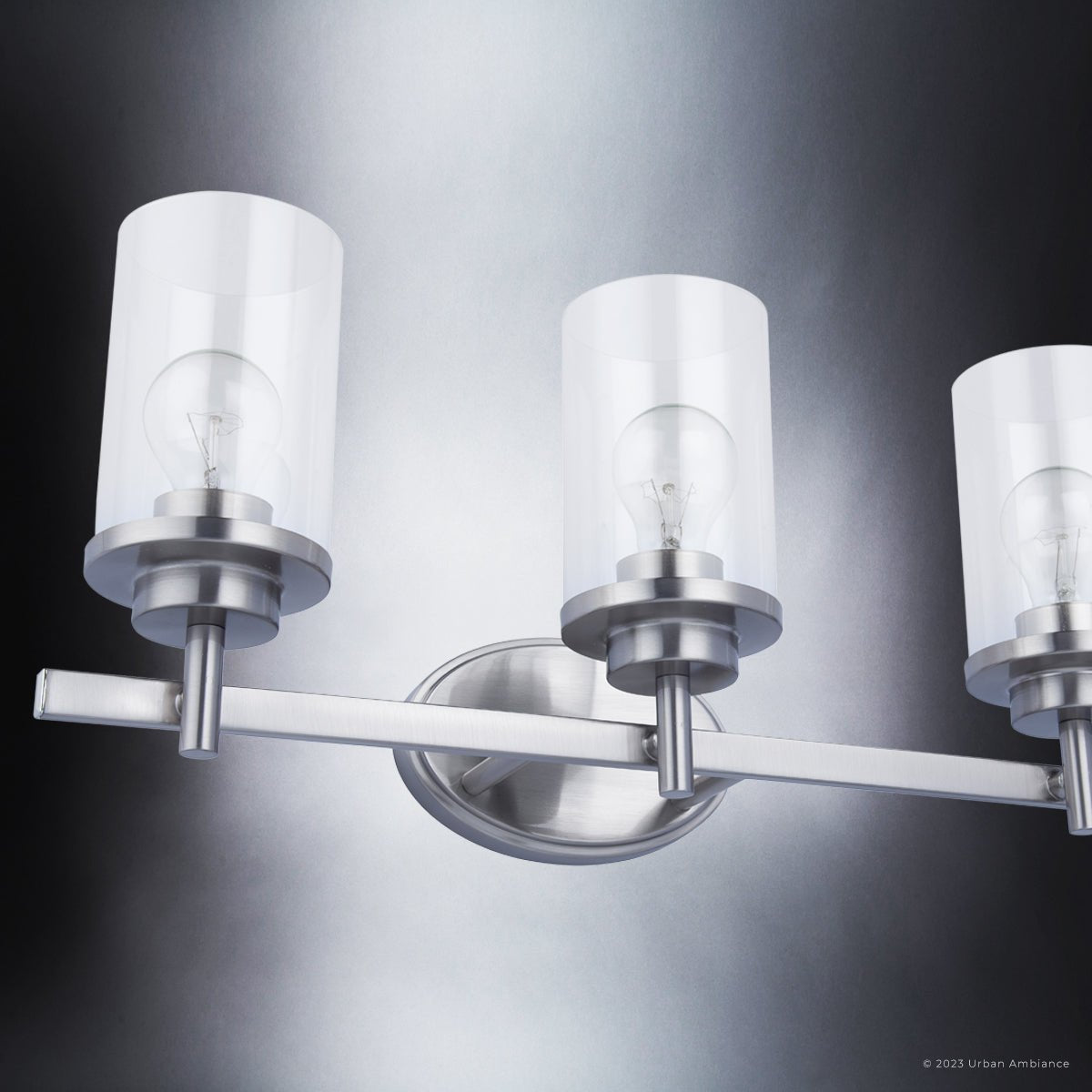 ULB2041 New Traditional Bath Light, 10''H x 21''W, Brushed Nickel Finish, Istria Collection