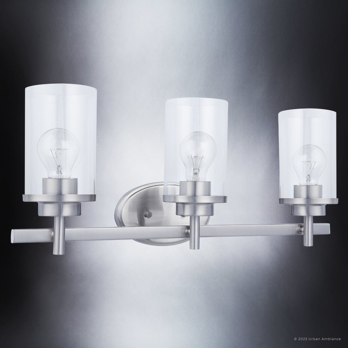 ULB2041 New Traditional Bath Light, 10''H x 21''W, Brushed Nickel Finish, Istria Collection