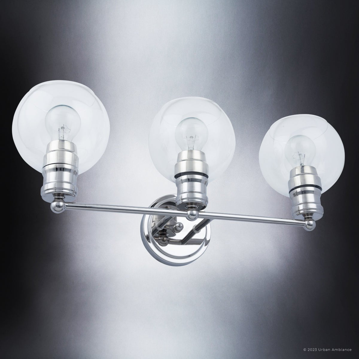 ULB2083 Industrial Bath Light, 10''H x 24''W, Polished Chrome Finish, Nipsa Collection