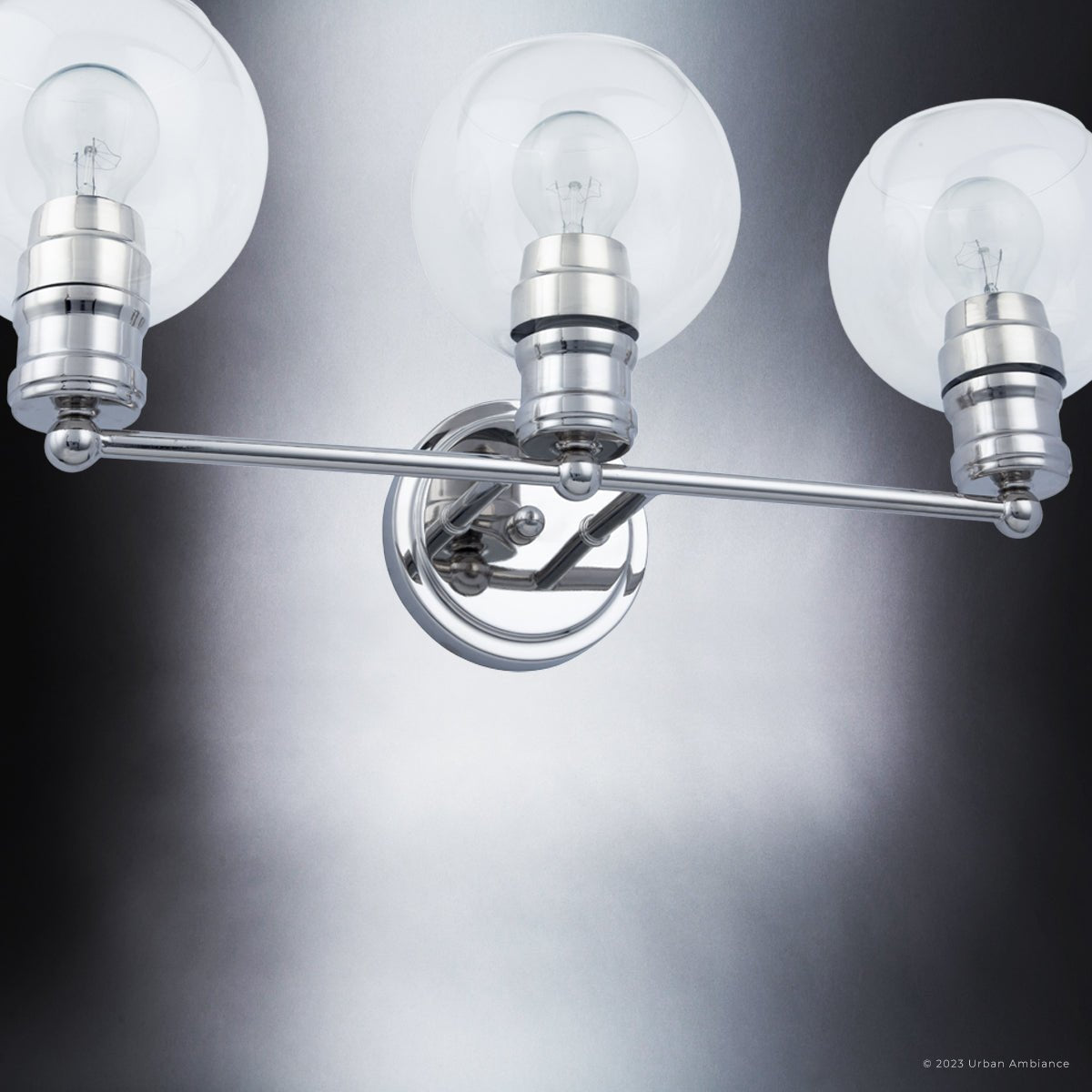 ULB2083 Industrial Bath Light, 10''H x 24''W, Polished Chrome Finish, Nipsa Collection