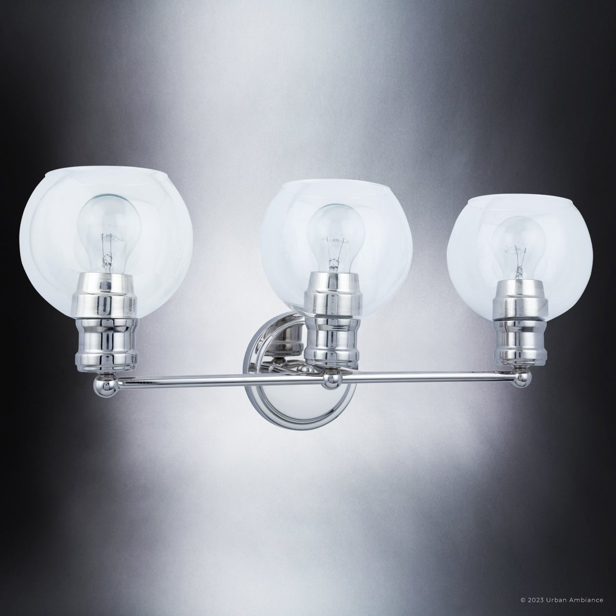 ULB2083 Industrial Bath Light, 10''H x 24''W, Polished Chrome Finish, Nipsa Collection