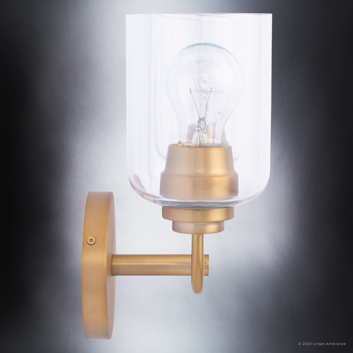 ULB2091 New Traditional Bath Light, 11''H x 15''W, Satin Brass Finish, Petra Collection