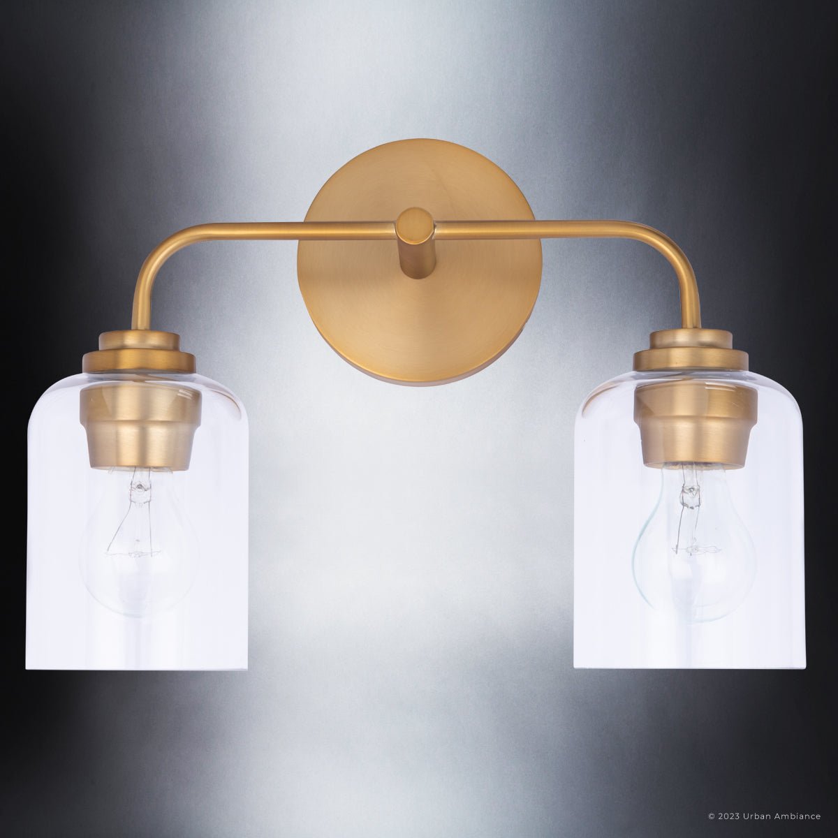 ULB2091 New Traditional Bath Light, 11''H x 15''W, Satin Brass Finish, Petra Collection