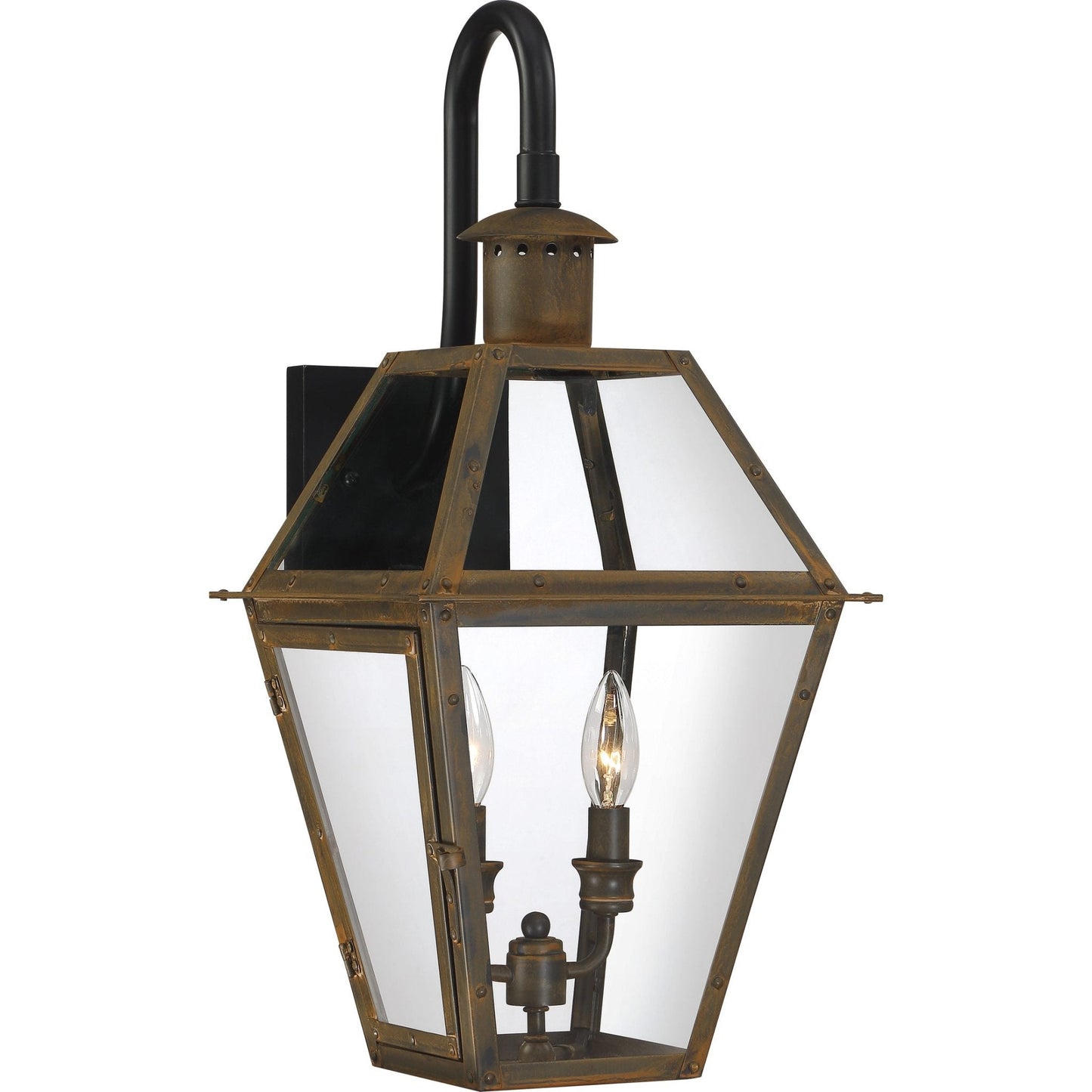 UQL1377 Historic Outdoor Wall Light, 22.5"H x 10.5"W, Bygone Bronze Finish, Paris Collection